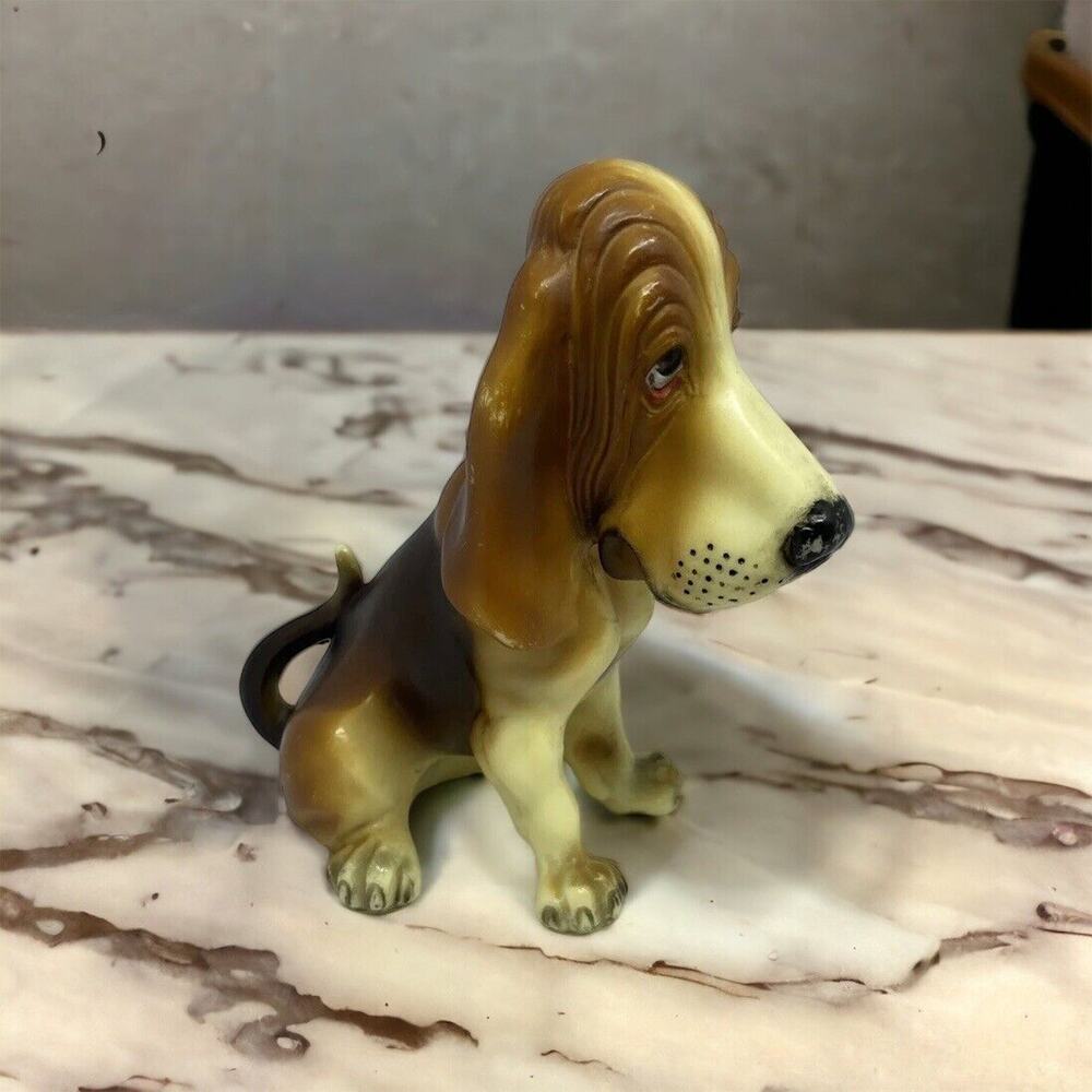 VTG Breyer Molding Co. Bassett Hound Dog Figure Toy Sad Eyes Approx 7 1/4” Tall
